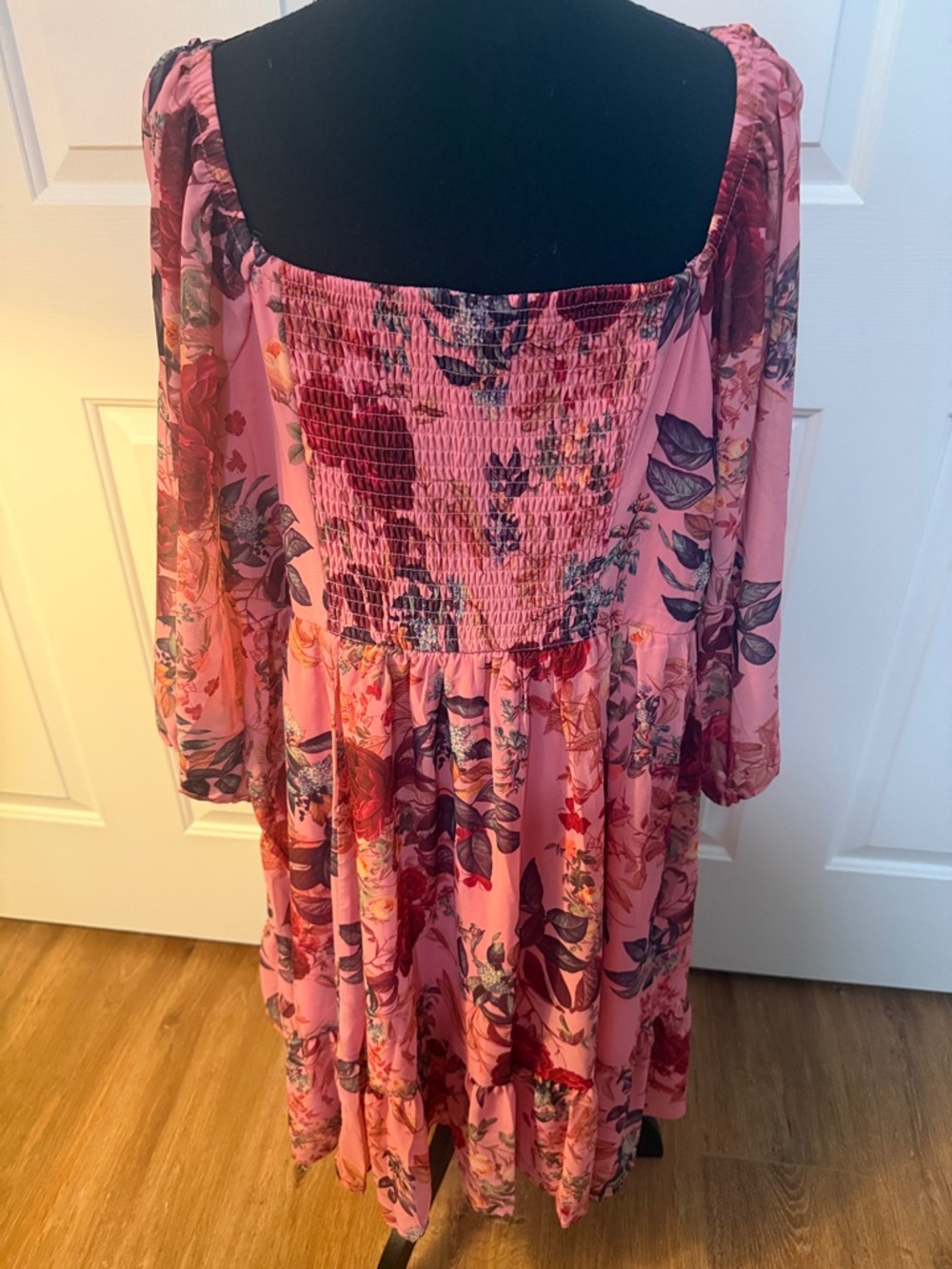 torrid Pink Floral Square-Neck Dress Feminine Spring Summer Coquette Boho Womens - Picture 3 of 10